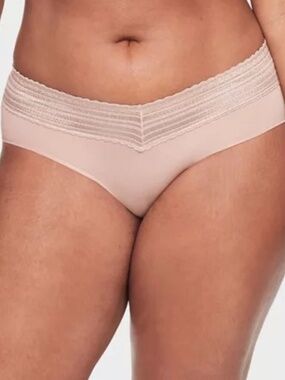 Warner's No Pinching No Problems Lace Hipster Underwear 5609J - Toasted Almond